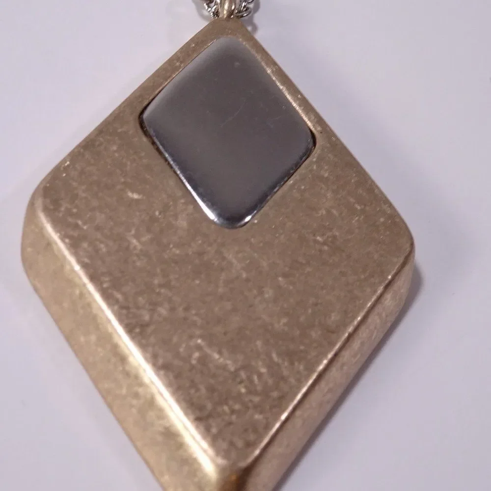 Ann taylor LOFT Gold Silver Pendant Necklace NWT 39.50